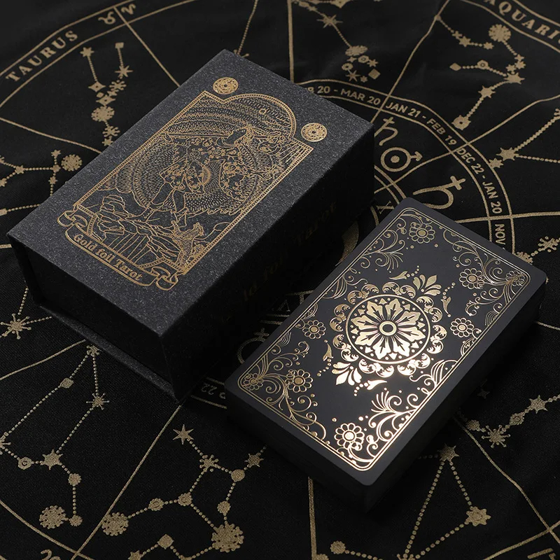 Thẻ Tarot Cổ Điển PVC Màu Đen