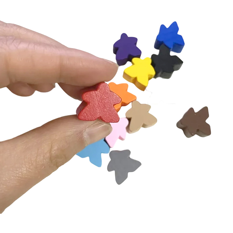 Phụ kiện trò chơi cầm đồ meeple bằng gỗ nhiều màu