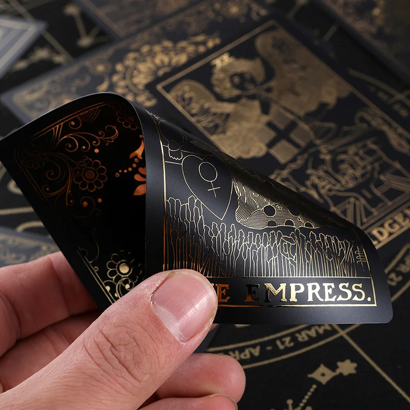 Thẻ Tarot Cổ Điển PVC Màu Đen