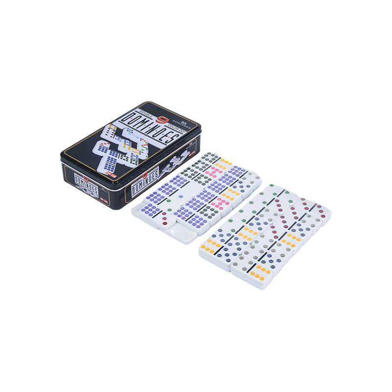 Hộp màu Dot Double Nine Tin Dominoes chính xác