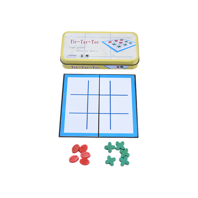 Bộ Tic-Tac-Toe cổ điển di động có hộp đựng bằng kim loại