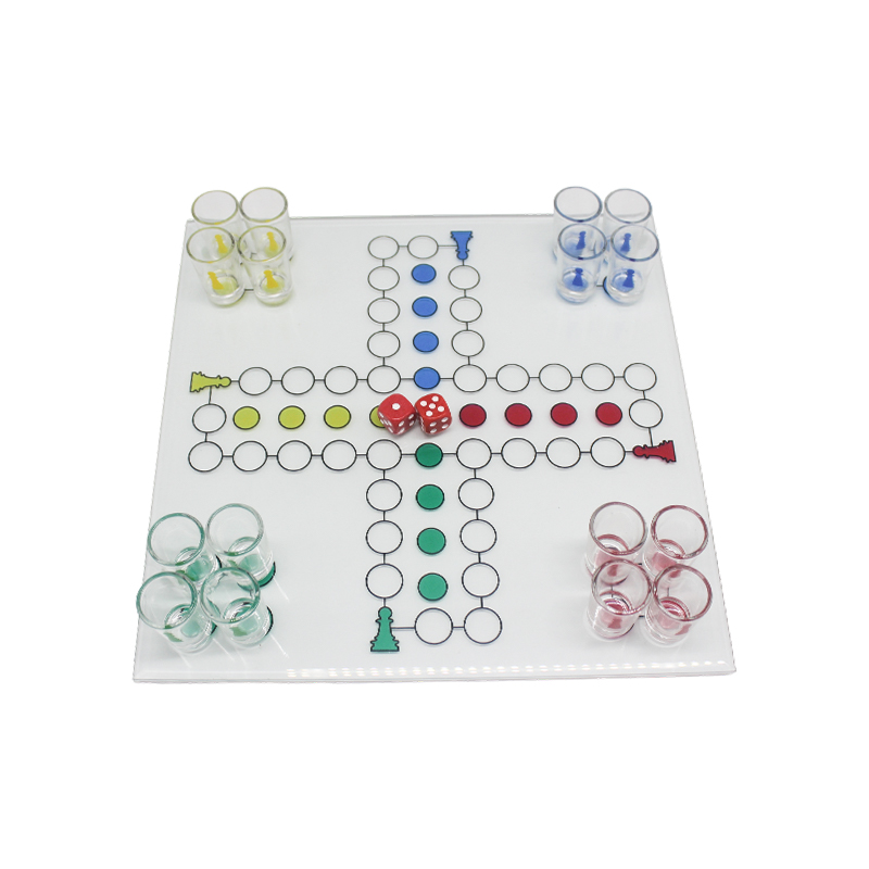 Bộ trò chơi uống rượu Crystal Ludo