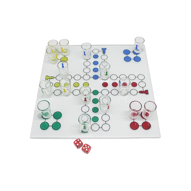 Bộ trò chơi uống rượu Crystal Ludo