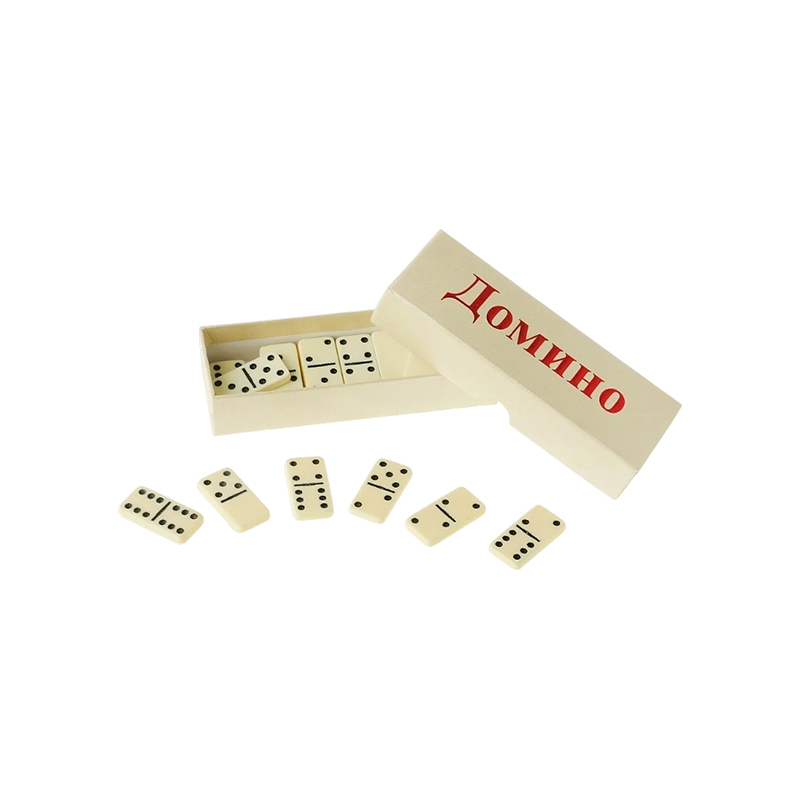 Bộ Domino đôi sáu truyền thống được hoàn thiện bằng màu ngà