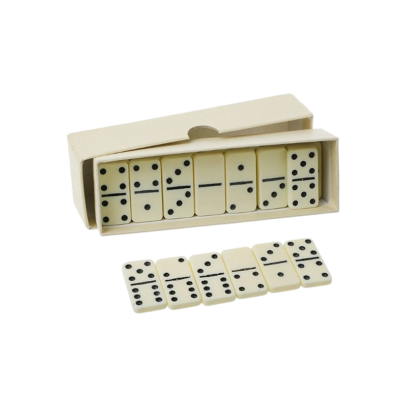 Bộ Domino đôi sáu truyền thống được hoàn thiện bằng màu ngà
