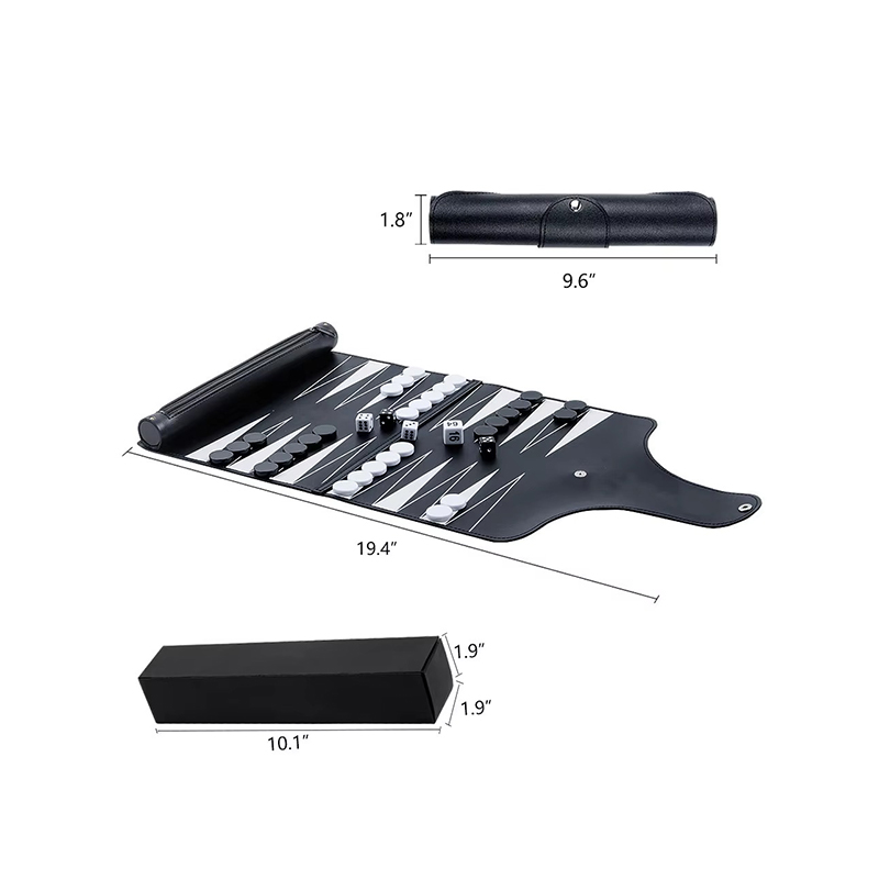 Bộ Backgammon có thể gập lại bằng da - Sự sang trọng di động để chơi game khi đang di chuyển