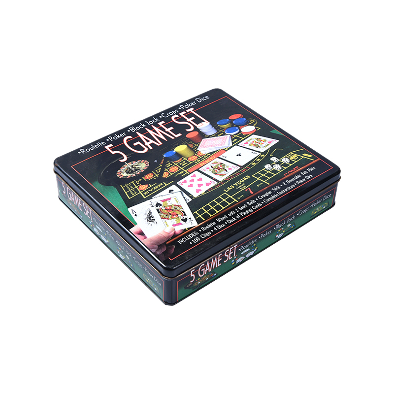 Bộ trò chơi sòng bạc 5 trong 1 Metal Tin
