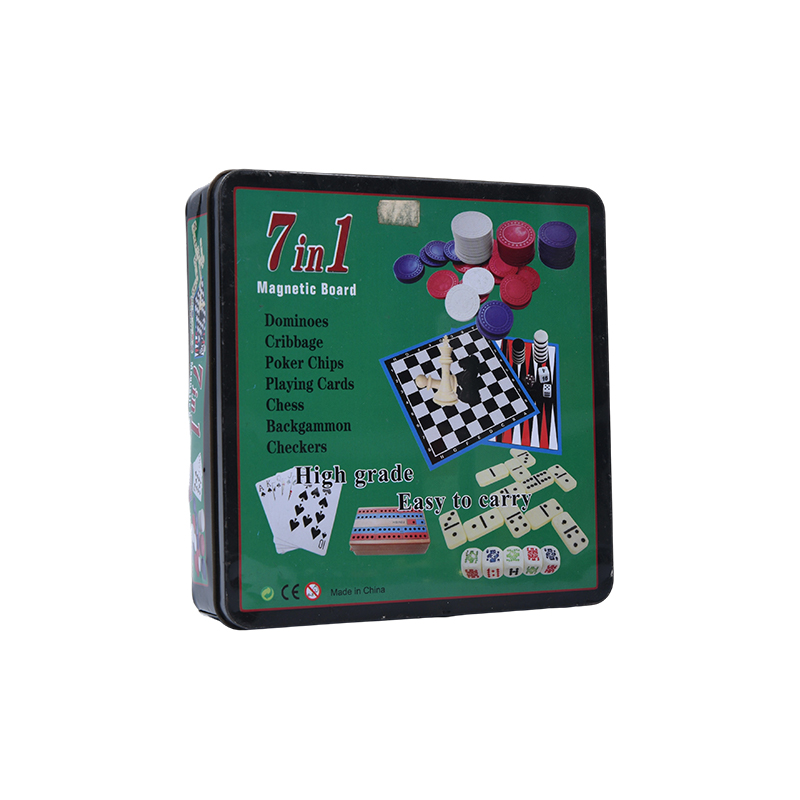 Bộ trò chơi bảng từ tính 7 trong 1 bằng thiếc kim loại