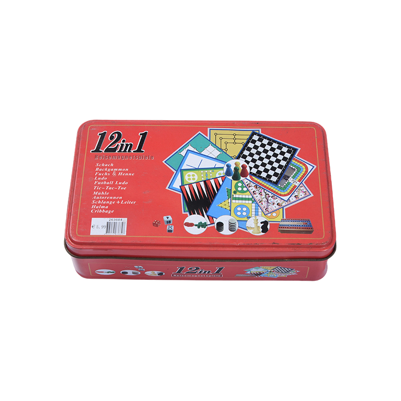 Hộp thiếc kim loại Bộ trò chơi du lịch từ tính 12 trong 1