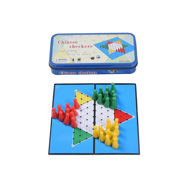 Blue Metal Tin Case Trò chơi cờ đam Trung Quốc di động