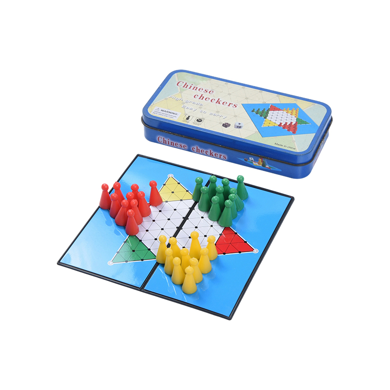 Blue Metal Tin Case Trò chơi cờ đam Trung Quốc di động