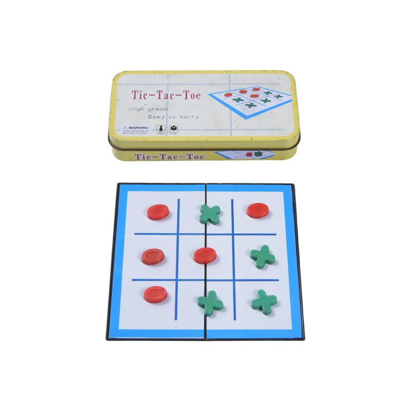 Trò chơi Tic-Tac-Toe cầm tay bằng kim loại màu vàng