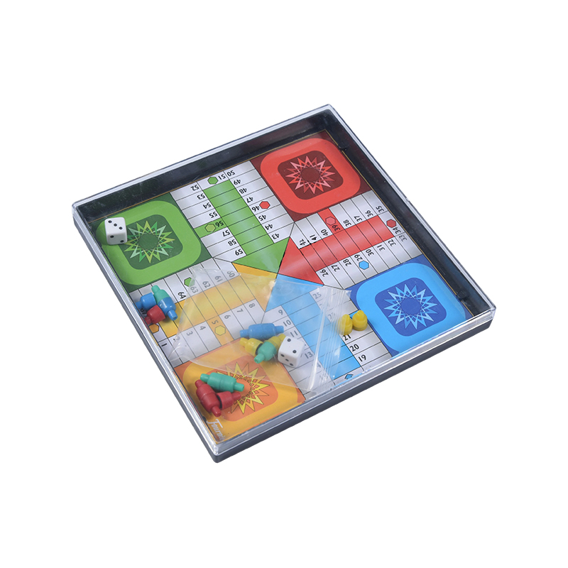 Phiên bản hộp nhựa di động Trò chơi cờ vua bay cổ điển (Ludo)