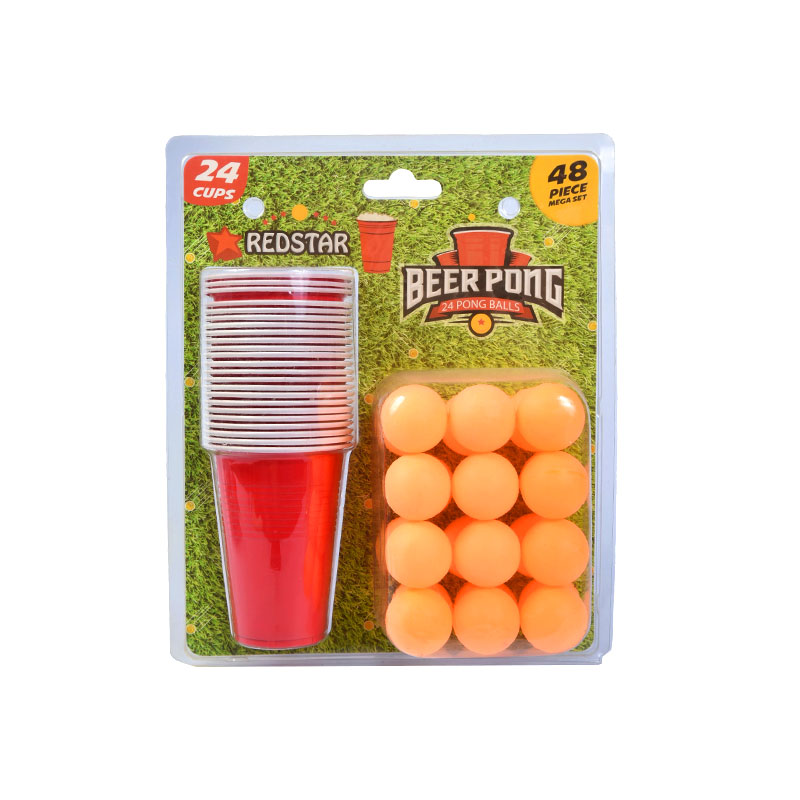 Bộ bóng bàn bia Redstar - 24 cốc & 24 quả bóng bàn (Bộ Mega 48 mảnh)