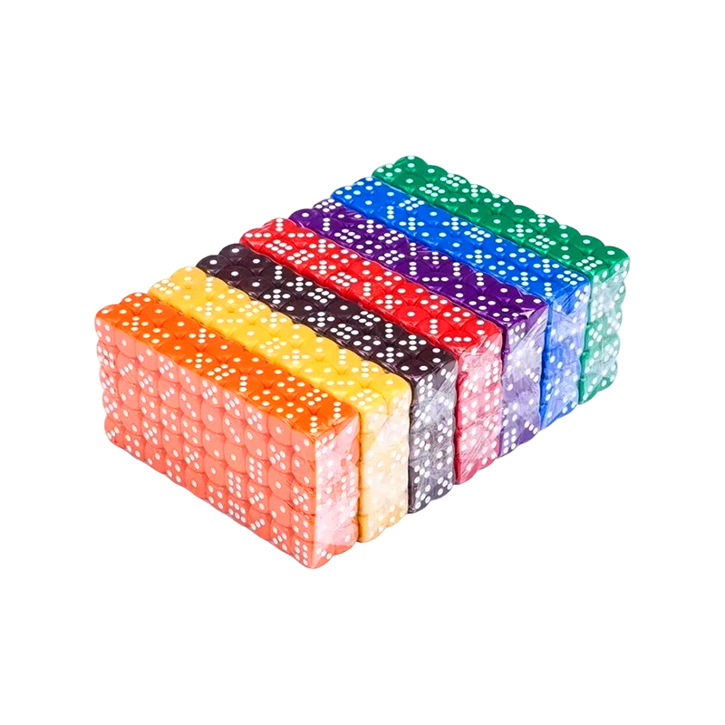 100 miếng với 10 màu sắc rực rỡ Bộ xúc xắc các loại đầy màu sắc