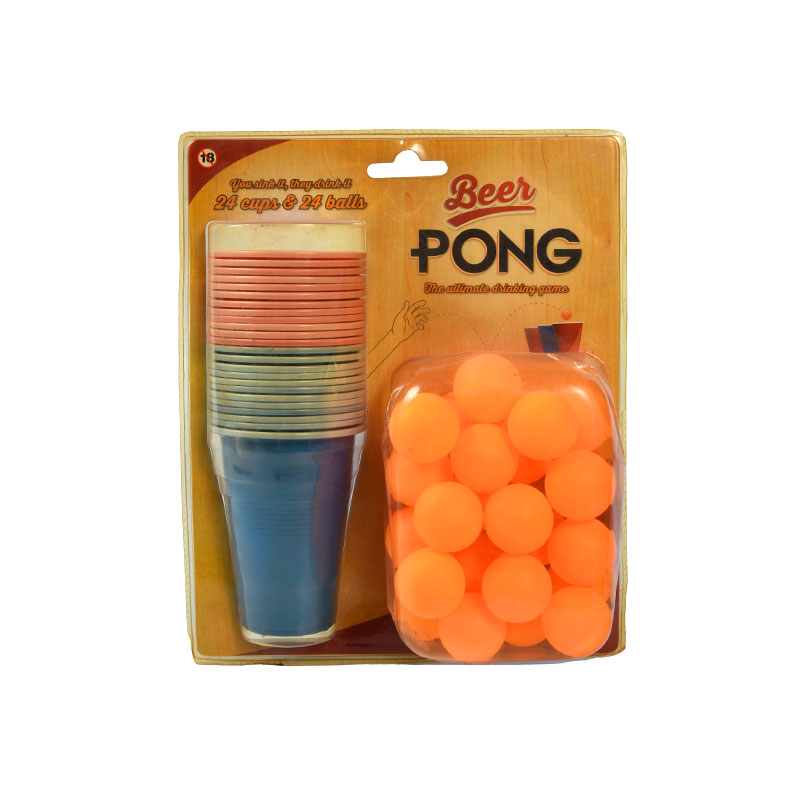 24 cốc & 24 quả bóng cho bộ trò chơi Beer Pong vui nhộn trong bữa tiệc cuối cùng