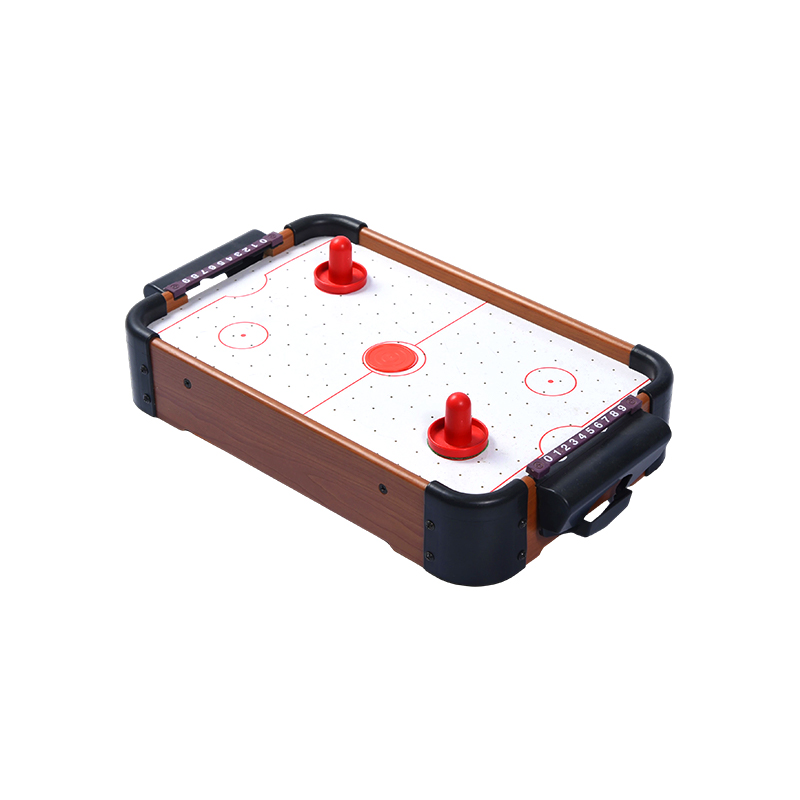 Trò chơi máy tính để bàn mini với Pucks đỏ và máy theo dõi điểm Bàn khúc côn cầu trên không bằng gỗ nhỏ gọn