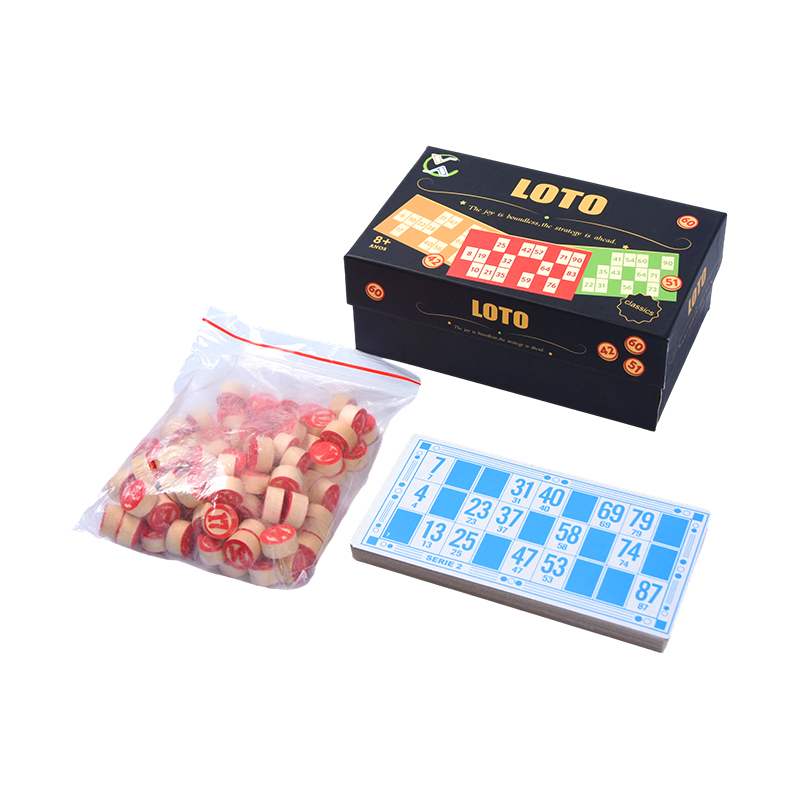 Bộ trò chơi LOTO (kiểu Bingo) – Hoàn chỉnh với Token, Thẻ và Hộp lưu trữ