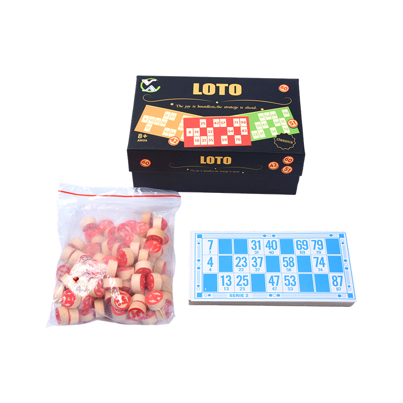 Bộ trò chơi LOTO (kiểu Bingo) – Hoàn chỉnh với Token, Thẻ và Hộp lưu trữ