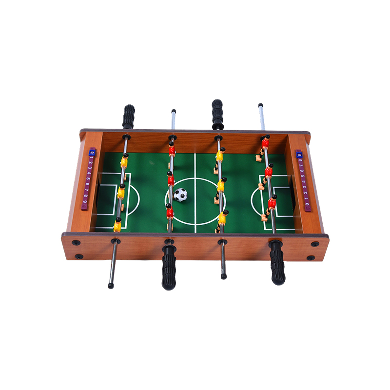 Trò chơi bóng đá nhỏ gọn với những cầu thủ sống động và bộ theo dõi điểm số Bàn bi đá để bàn bằng gỗ
